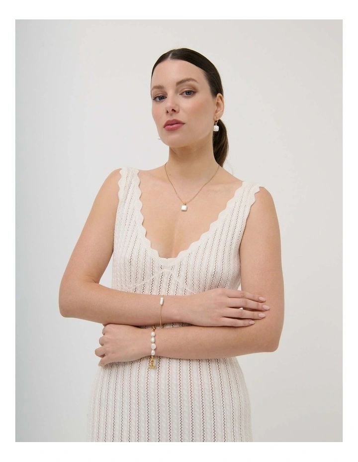 Orbit Baroque Pearl Bracelet - Gold image 4