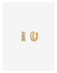 Jazzlyn Diamante Huggie Earrings - Small