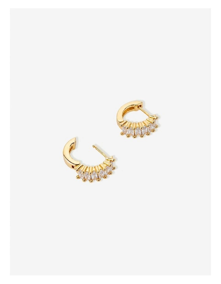 Jazzlyn Diamante Huggie Earrings - Small image 3