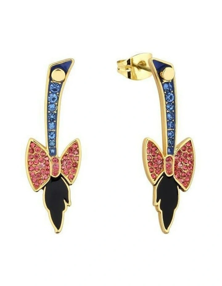 Couture Kingdom Disney Winnie The Pooh Eyeore Tail Drop Earrings 6cm Gold image 1