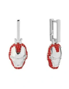 Couture Kingdom Marvel Iron Man Womens Fashion Drop Earrings 3.5cm Silver