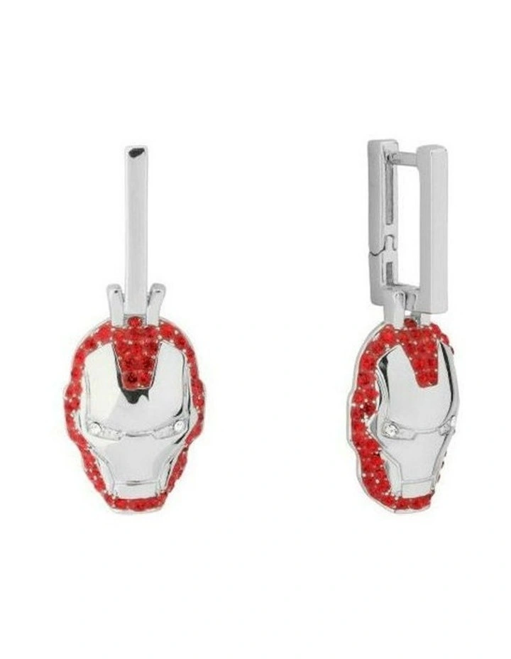 Couture Kingdom Marvel Iron Man Womens Fashion Drop Earrings 3.5cm Silver image 1