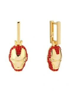 Couture Kingdom Marvel Iron Man Womens Fashion Drop Earrings 3.5cm Gold