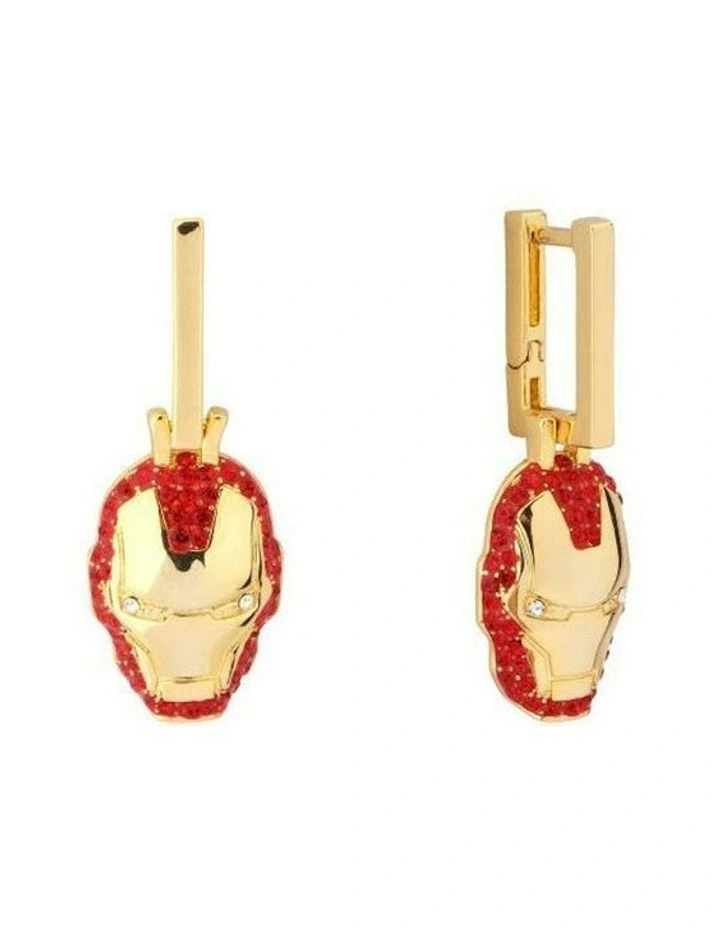 Couture Kingdom Marvel Iron Man Womens Fashion Drop Earrings 3.5cm Gold image 1