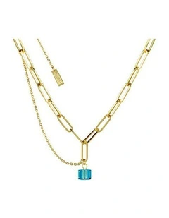 Couture Kingdom Marvel Tesseract Alternate Timeline Crystal Necklace Gold