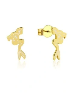 Couture Kingdom Disney Princess The Little Mermaid Stud Earrings 12mm Gold