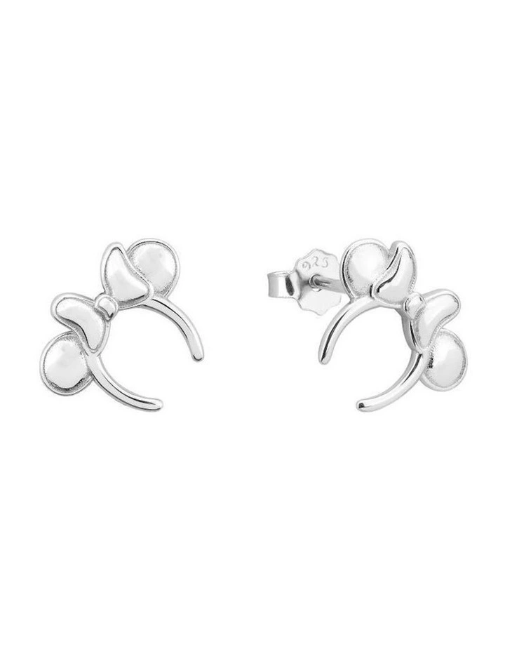 Couture Kingdom Disney Minnie Mouse Headband Stud Earrings 10mm Silver image 1