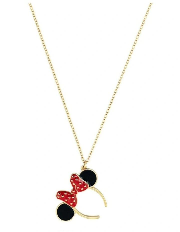 Couture Kingdom Disney Minnie Mouse Ears Necklace Pendant Accessory 60cm Gold image 1