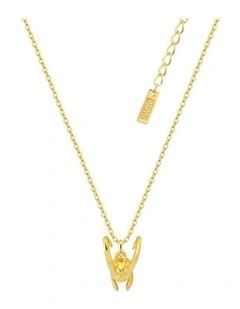 Couture Kingdom Sterling Silver Marvel Loki Fashion Accesory Necklace Gold