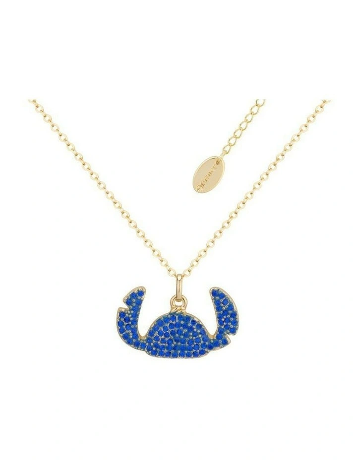 Couture Kingdom Disney Lilo & Stitch Crystal Silhouette Fashion Necklace Gold image 1
