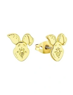 Couture Kingdom Disney Winnie The Pooh Piglet Stud Fashion Earrings 10mm Gold