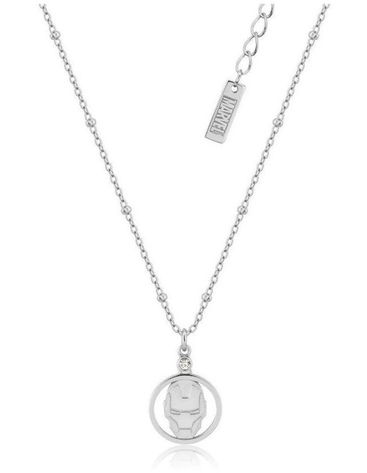 Couture Kingdom 925 Sterling Silver Marvel  Iron Man Fashion Necklace Silver image 1