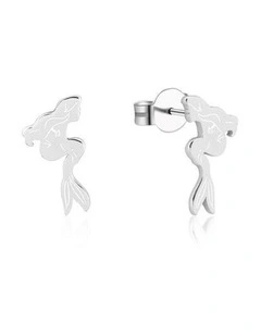 Couture Kingdom Disney Princess The Little Mermaid Stud Earrings 12mm Silver