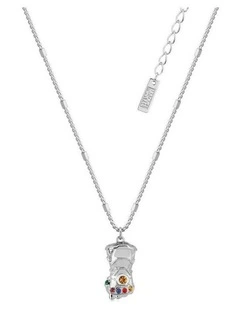 Couture Kingdom Marvel Infinity Gauntlet Womens Crystal Necklace Silver