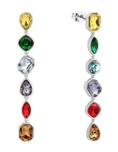 Couture Kingdom Marvel Infinity Stone Womens Fashion Drop Earrings 8cm Silver