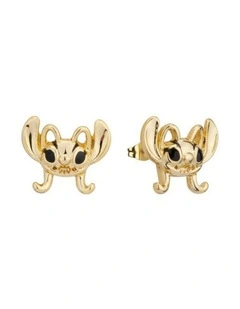 Couture Kingdom Disney Lilo and Stitch Angel Stud Fashion Earrings Gold