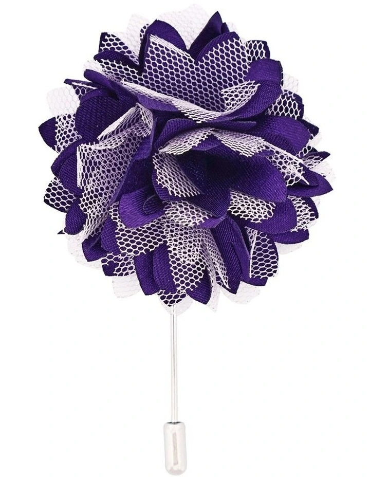 Purple Flower Lapel Pin image 1