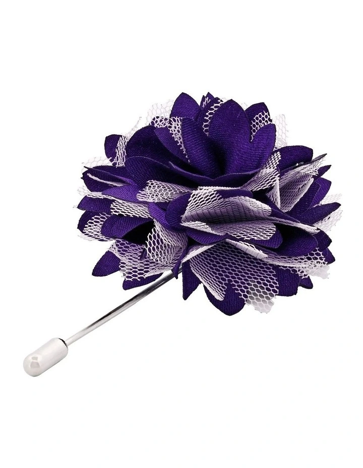 Purple Flower Lapel Pin image 2