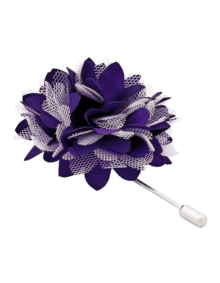 Purple Flower Lapel Pin image 3