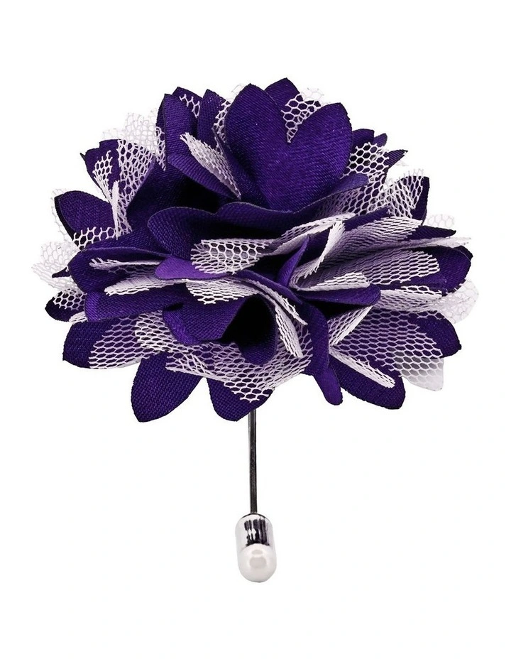 Purple Flower Lapel Pin image 4