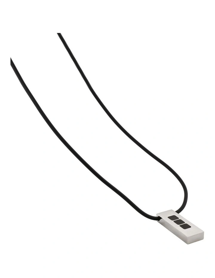 Stainless Steel Black Pendant Chain image 3