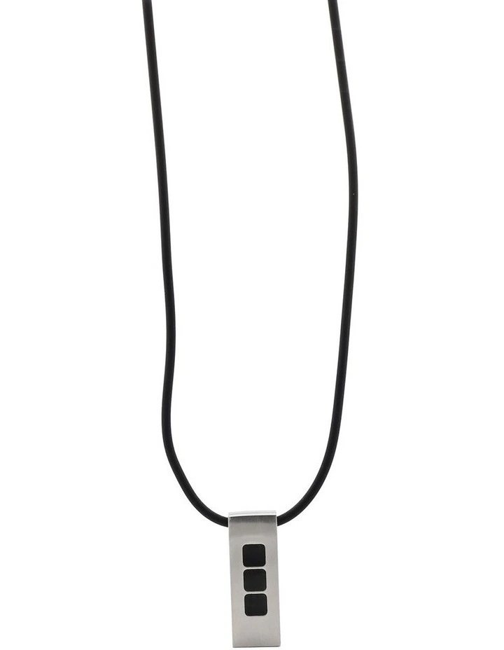 Stainless Steel Black Pendant Chain image 5