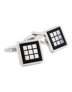 Black Onyx & White Mother of Pearl Cufflinks