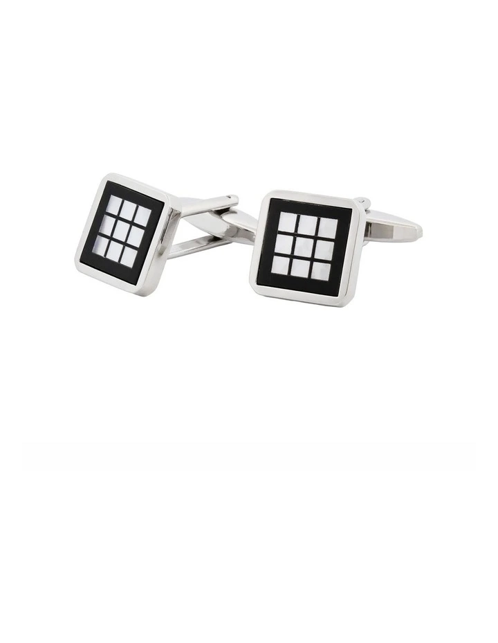 Black Onyx & White Mother of Pearl Cufflinks image 3