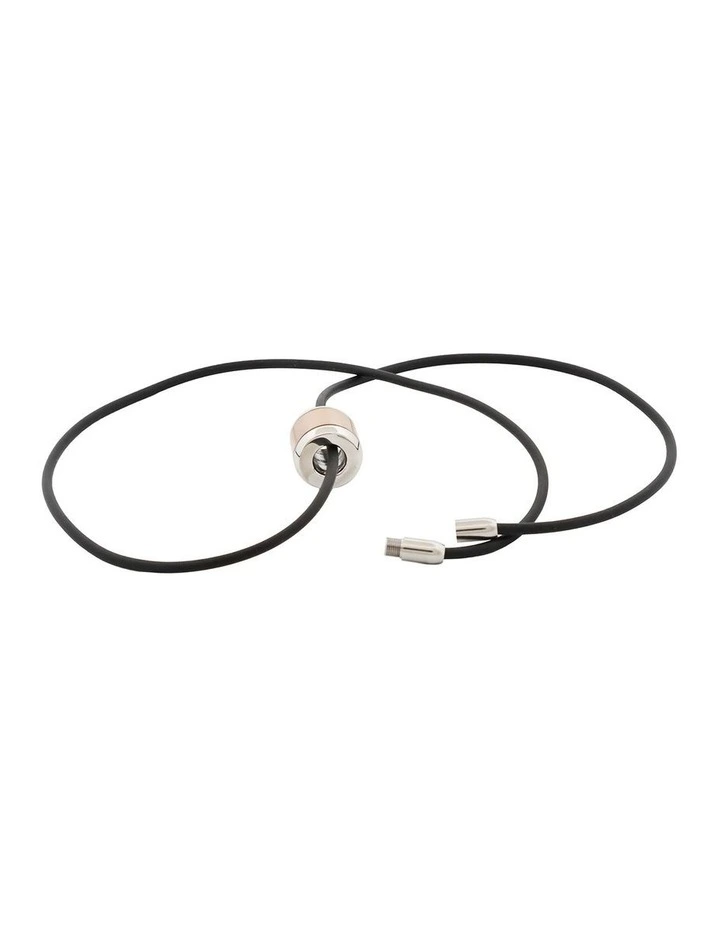 Stainless Steel &Ion Plated Rose Gold Pendant & Rubber Chain image 4