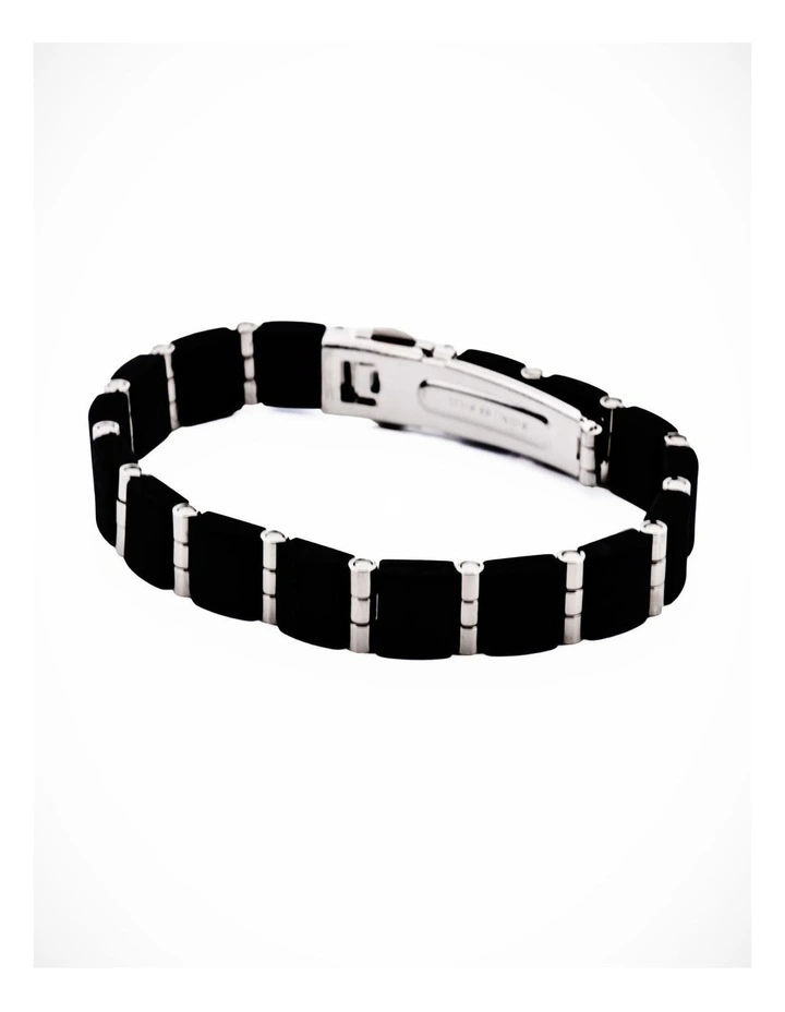 Stainless Steel & Black Rubber Link image 3