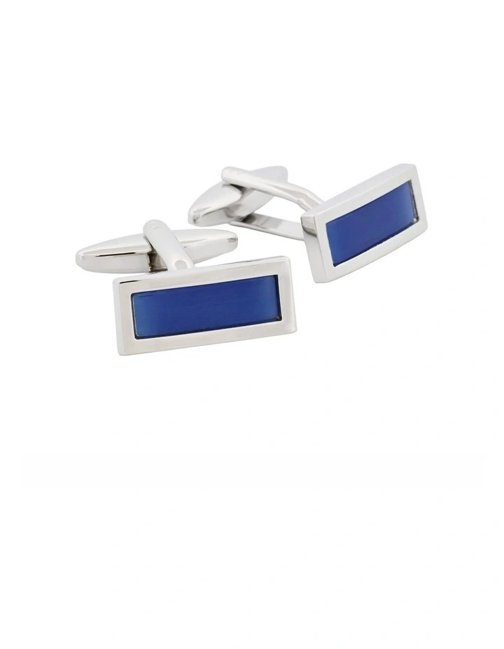 Sapphire Blue Cats Eye Cufflinks image 1
