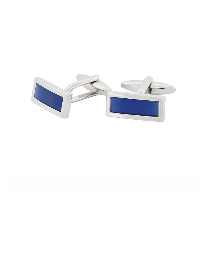 Sapphire Blue Cats Eye Cufflinks image 3