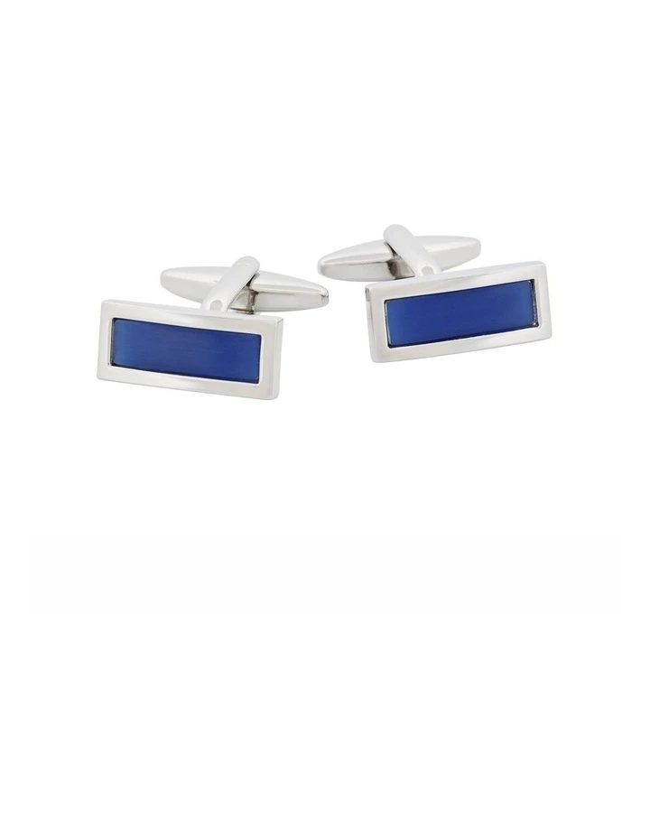 Sapphire Blue Cats Eye Cufflinks image 4