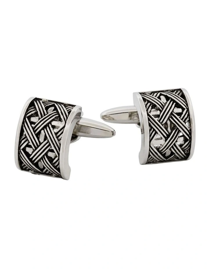 Antique Rhodium Cufflinks image 1