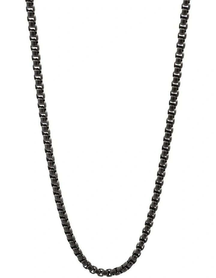 Ion plated Gun Metal Stainless Steel Neck Rolo Neck Chain image 1