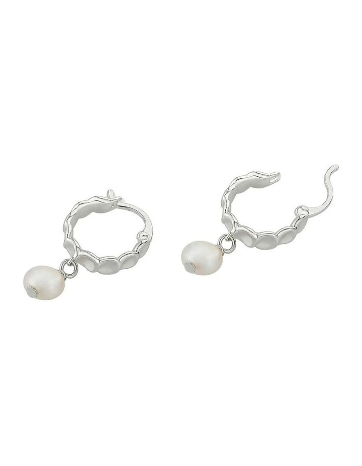 Vintage Pearl Drop Sterling Silver Plated Earrings image 3