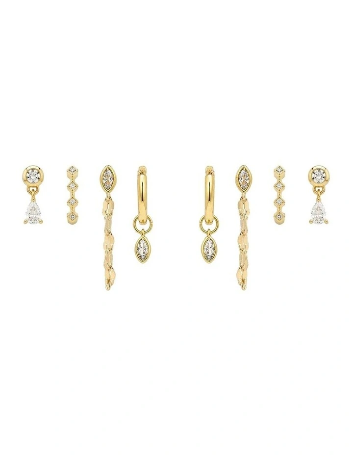 Lyra 18K Gold Plated Stacker Earring Set image 1