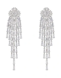 Noir Rhinestone Chandelier Earrings