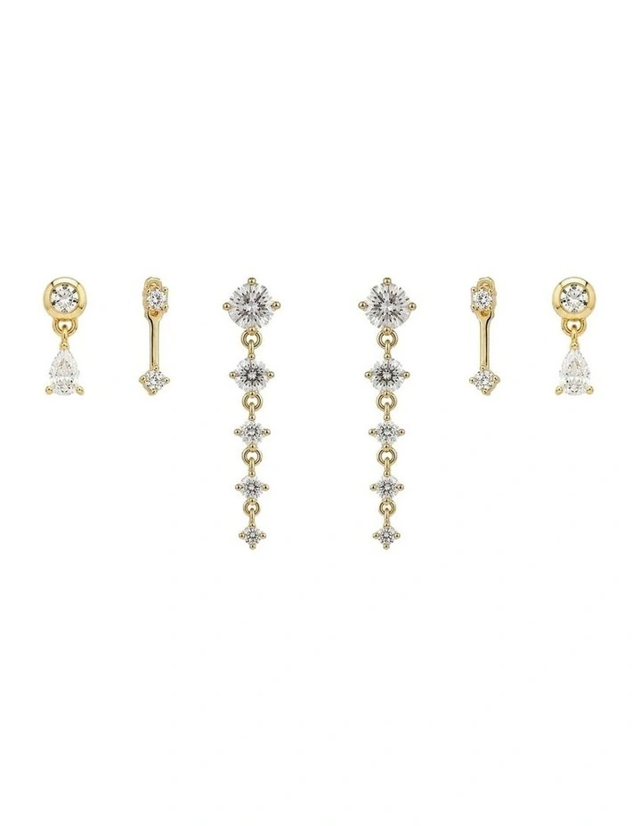 Comet 18K Gold Plated Stacker Earring Set image 1