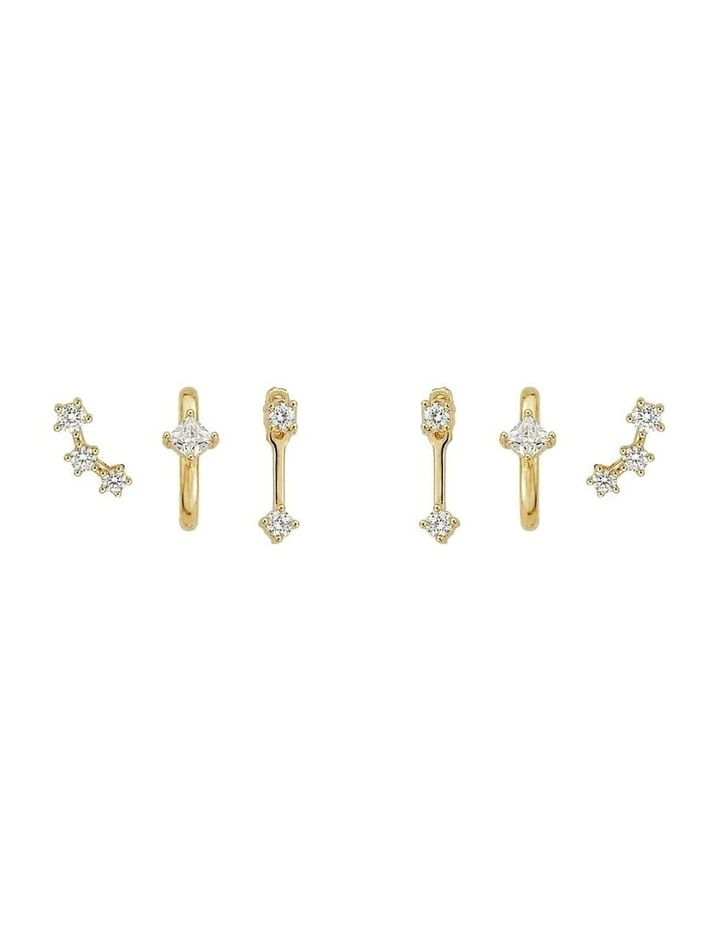 Stardust 18K Gold Plated Stacker Earring Set image 1