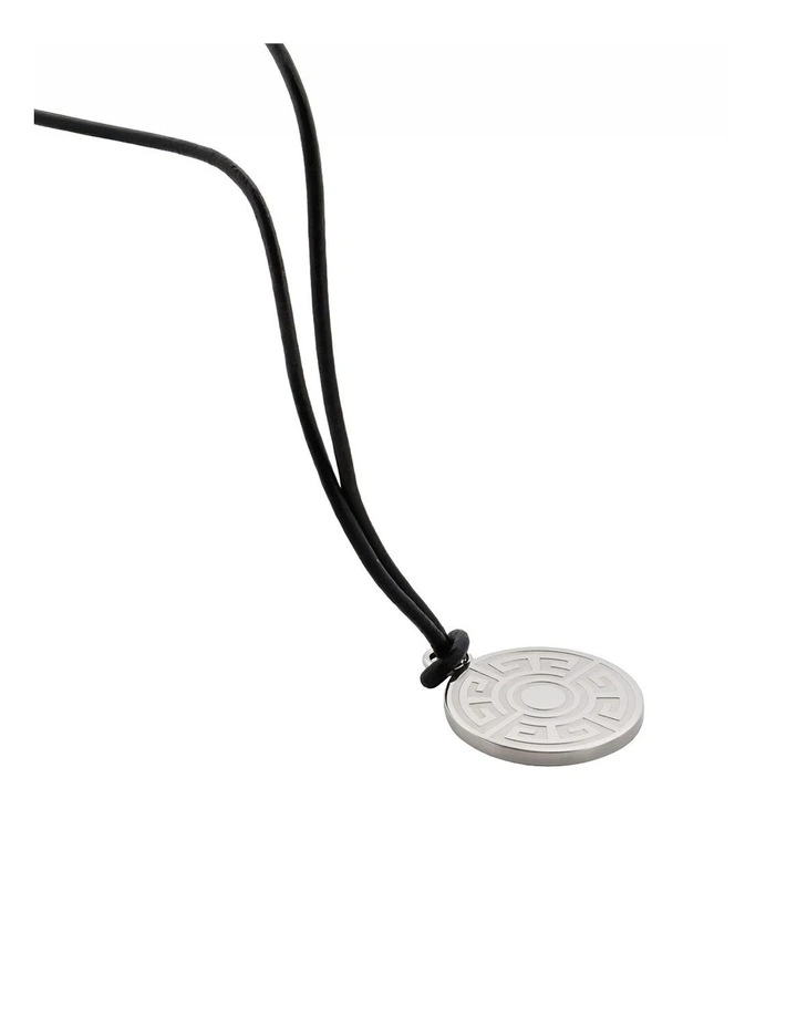 Cudworth Stainless Steel Greek Key Pendant image 1