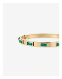 Viridian Crystal 18K Gold Plated Bangle