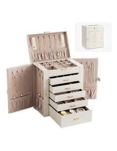 Embellir Jewellery Box 6 Layer Organiser Large Display Case Storage