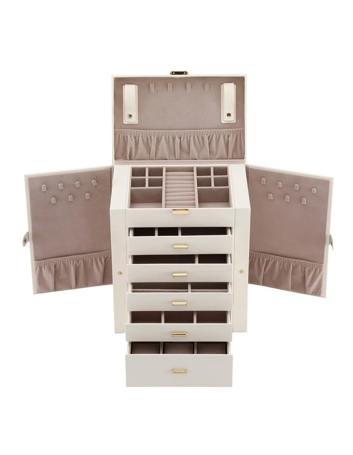 Embellir Jewellery Box 6 Layer Organiser Large Display Case Storage image 3