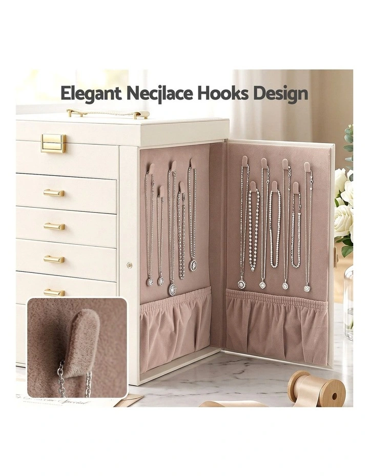 Embellir Jewellery Box 6 Layer Organiser Large Display Case Storage image 6