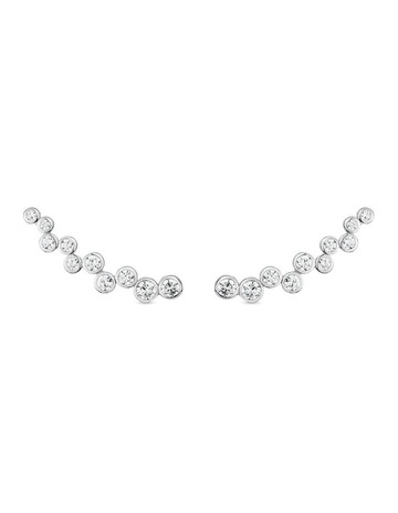 White Diamonds in Premium Silver Rhodium Plate colour