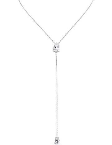 White Diamonds in Premium Silver Rhodium Plate colour