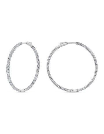 White Diamonds in Premium Silver Rhodium Plate colour