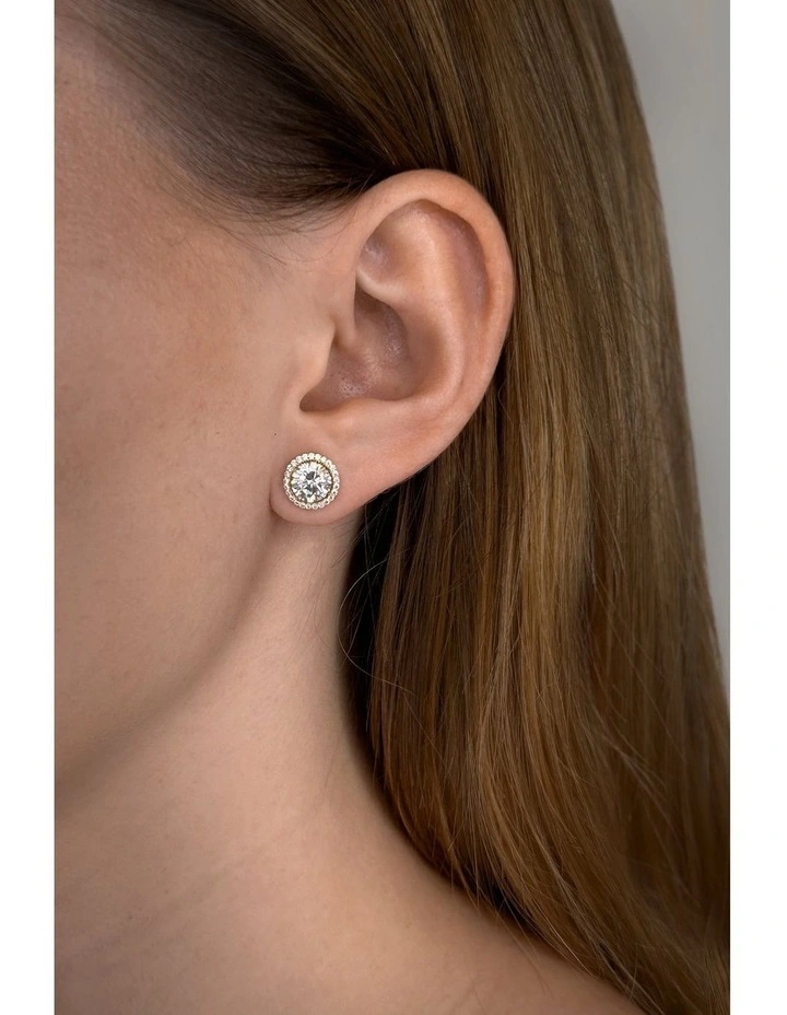 Halo Double Stud Earrings image 2