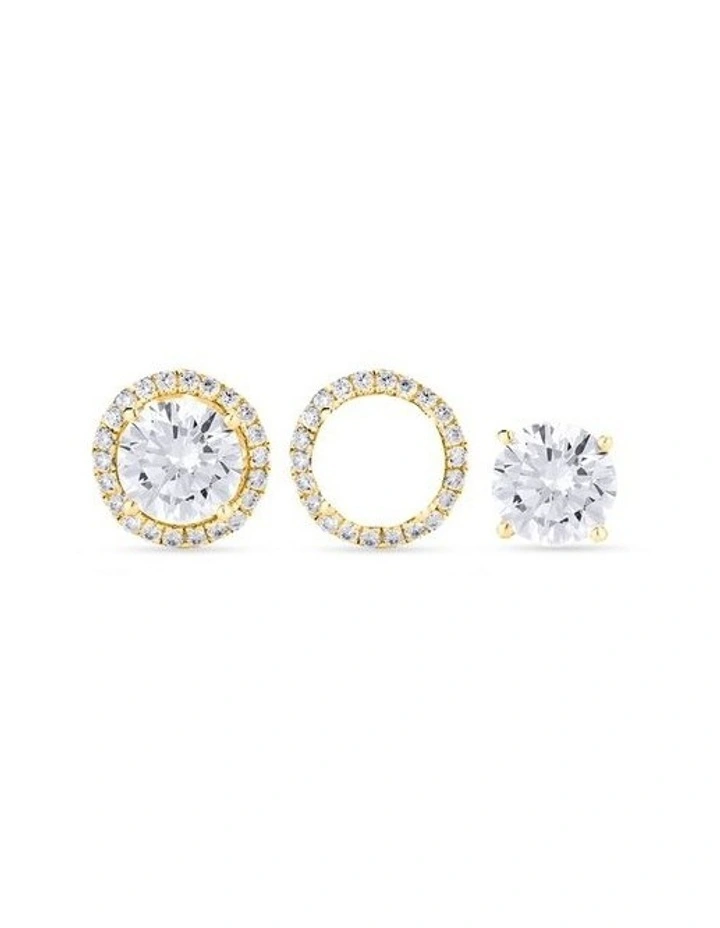 Halo Double Stud Earrings image 3